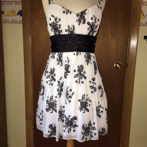 Trixxi Flocked Sleeveless Party Dress XL